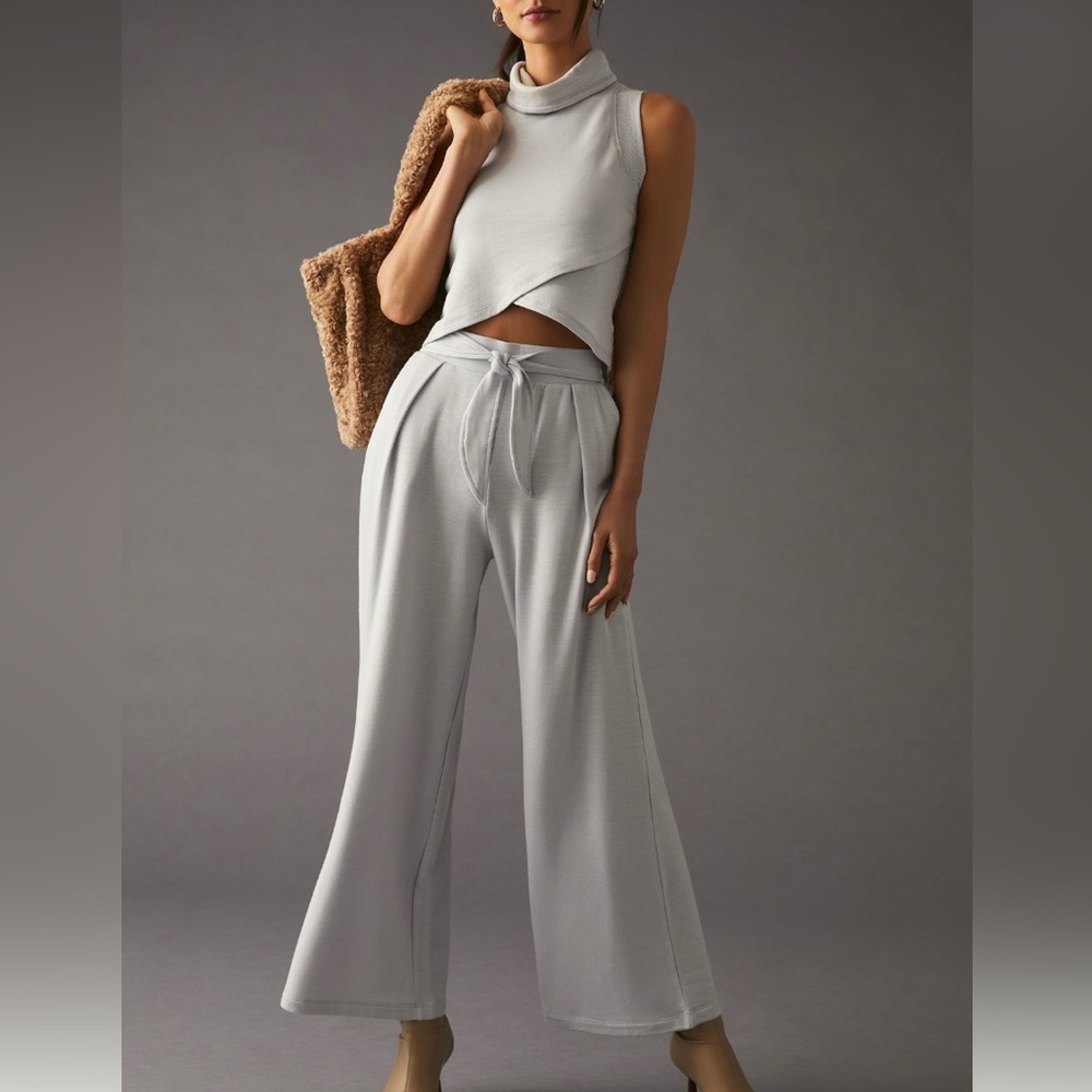 Daily Practice by Anthropologie Cowl Neck Top & Tie Waist Pants - NWTs